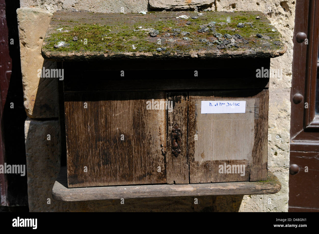 Post box. Cordes, Tarn, France Stock Photo