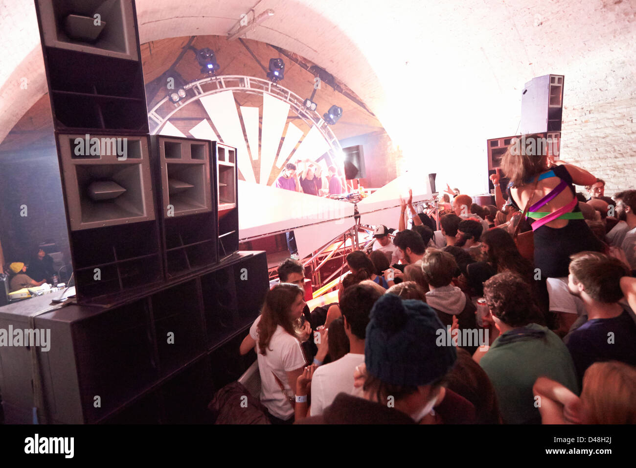 rave warehouse party club acid house Stock Photo Alamy