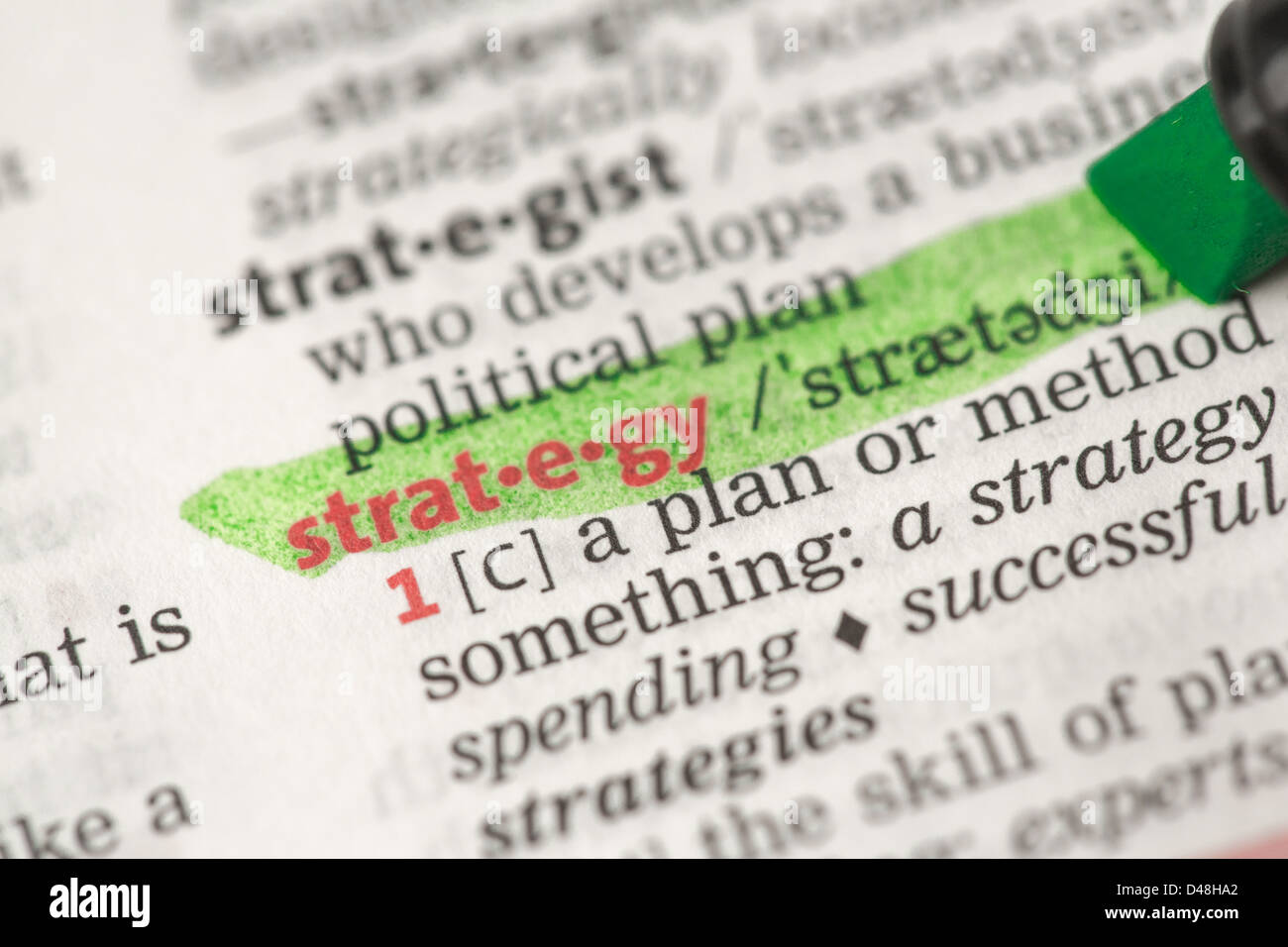 Highlighted Definition Of Strategy Stock Photo Alamy highlighted-definition-of-strategy-stock-photo-alamy