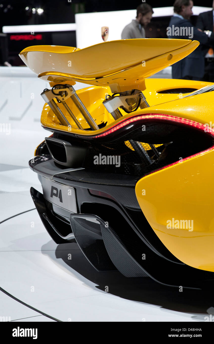 McLaren P1 on display at the Geneva Motor Show 2013 Stock Photo