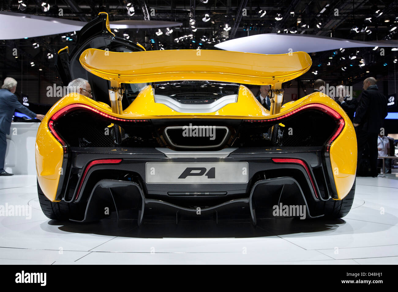 McLaren P1 on display at the Geneva Motor Show 2013 Stock Photo