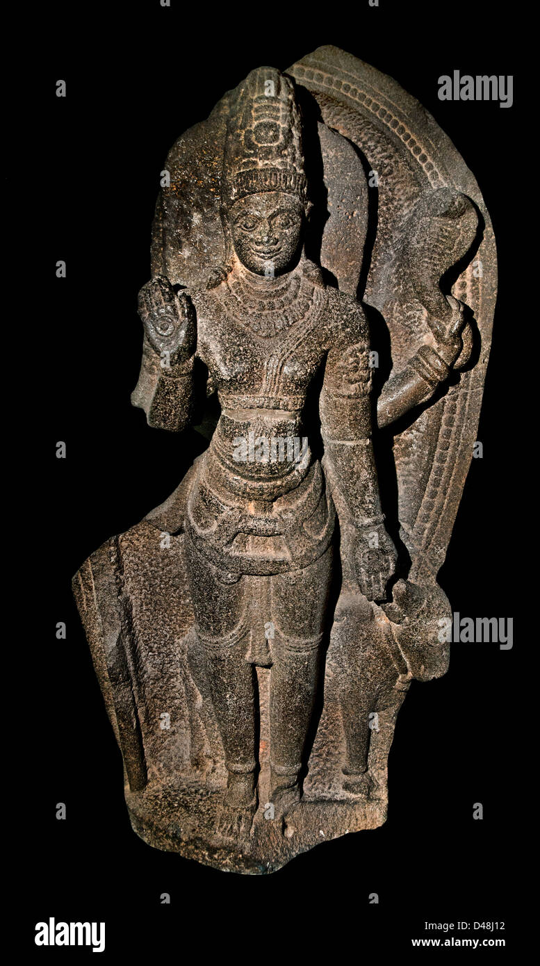 Shiva with his Bull Nandi Biccavolu East Godhavari Andhra Pradesh India Hindu Stock Photo