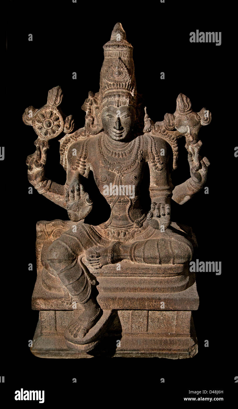 Vishnu Udumalpet Taluk Coimbatore District 15th Century AD India Hindu Stock Photo
