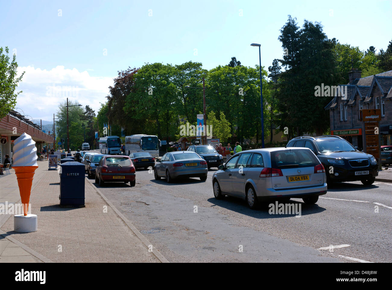 The main street in Aviemore, Invernessshire, Scotland Stock Photo Alamy