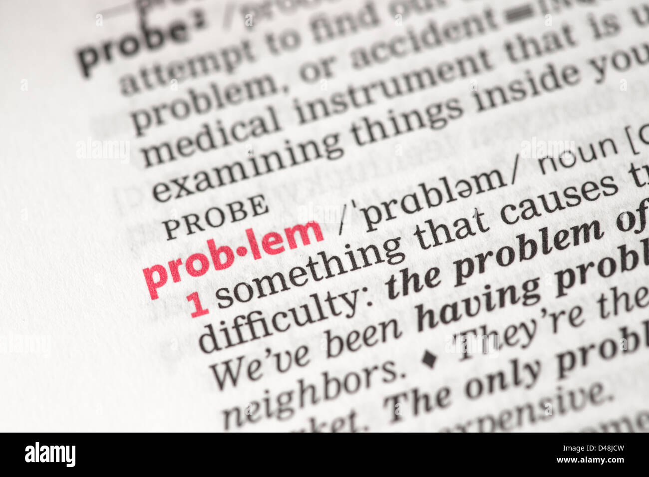 Problem definition hi-res stock photography and images - Alamy