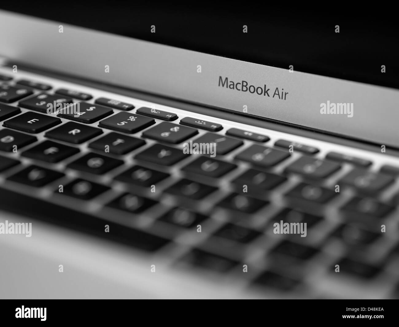 Close up of Apple MacBook Air keyboard Stock Photo