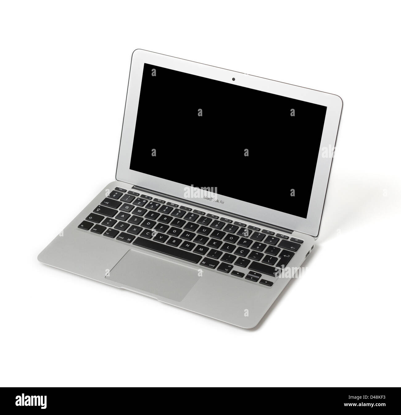 Apple MacBook Air 11' cut out isolated on white background Stock Photo