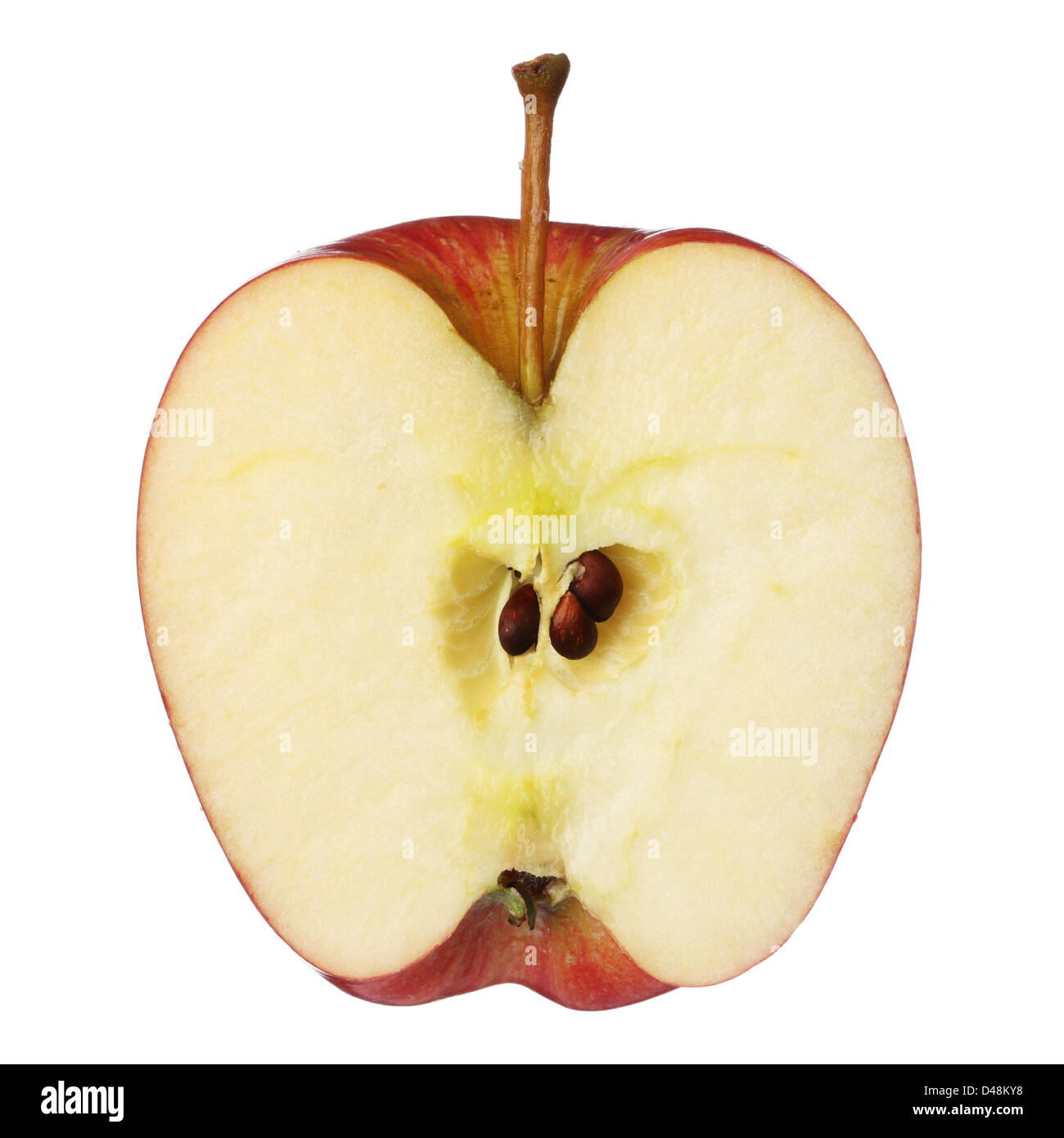 Half apple isolated on white background Stock Photo