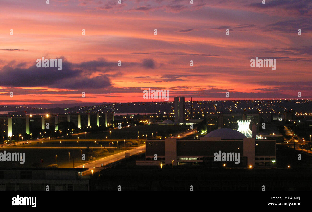 sunset, brasilia april 2006 Stock Photo