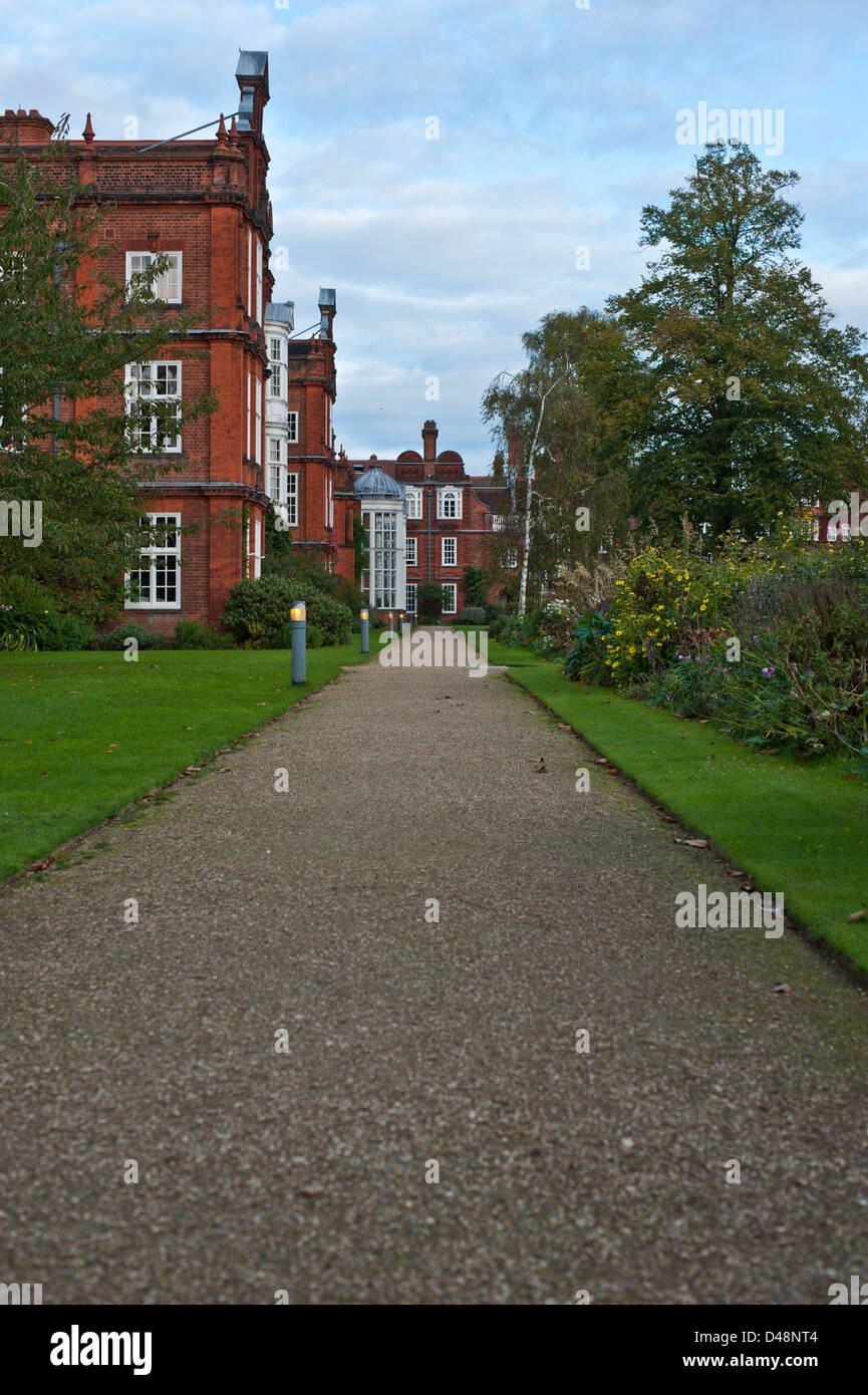 The inner yard of Newnham College, Cambridge, UK Stock Photo Alamy