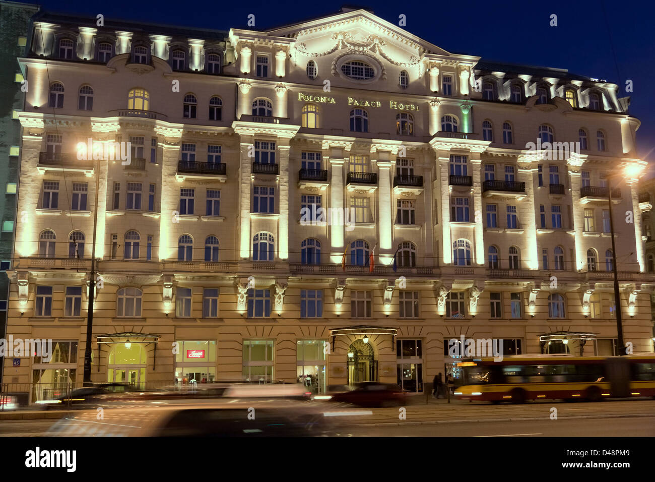 Warsaw, Poland, the Polonia Palace Hotel in Bahnhofsnaehe Stock Photo