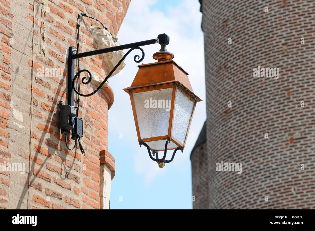 A copper street lamp. Albi, Tarn, France Stock Photo
