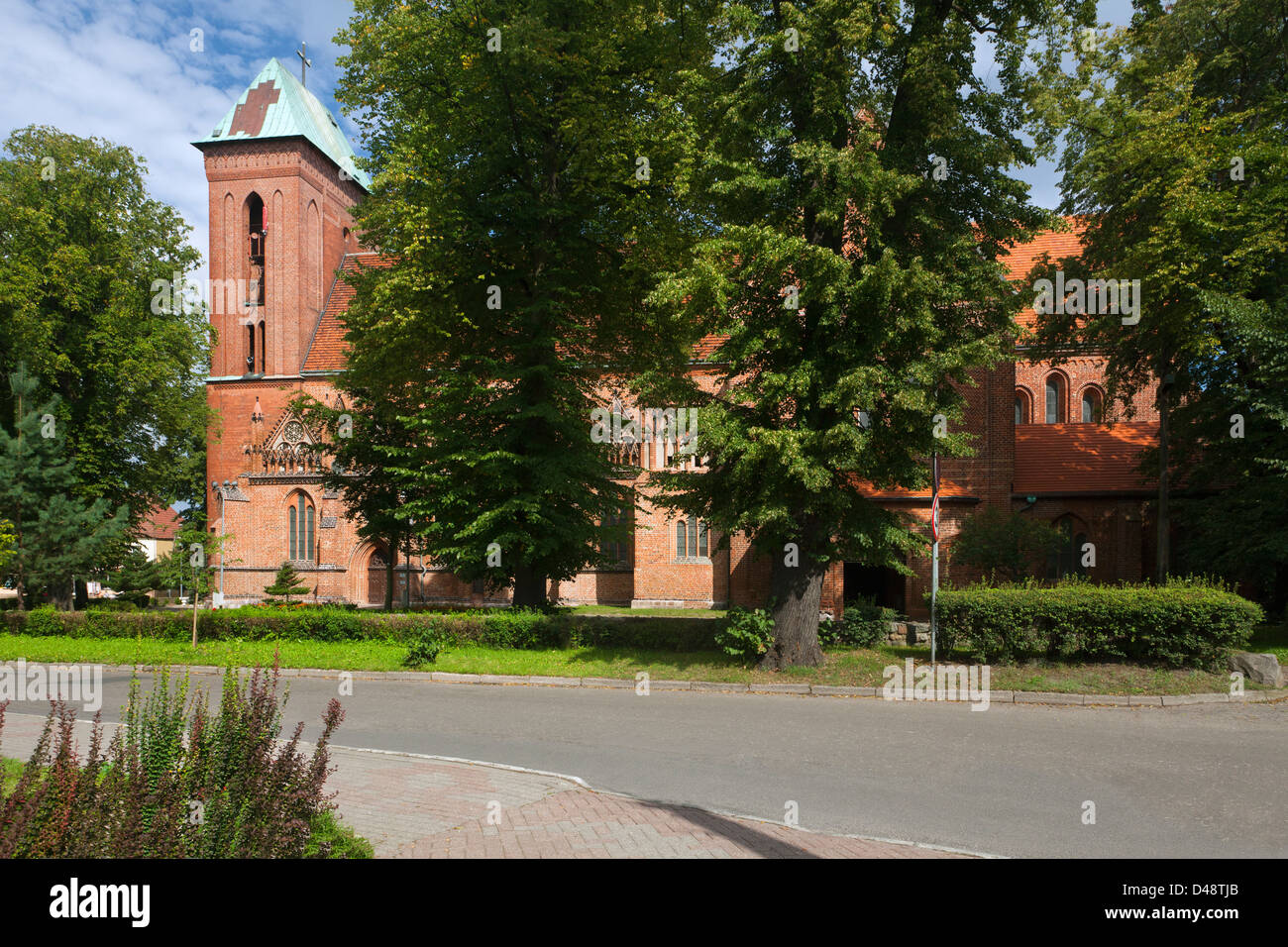 The Romanesque Gothic Cathedral in Kamien Pomorski, Pomerania, Poland Stock Photo