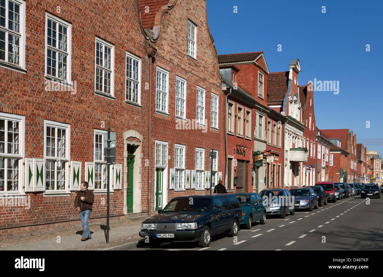 Potsdam, Germany, HollaIndian homes in the neighborhood Stock Photo