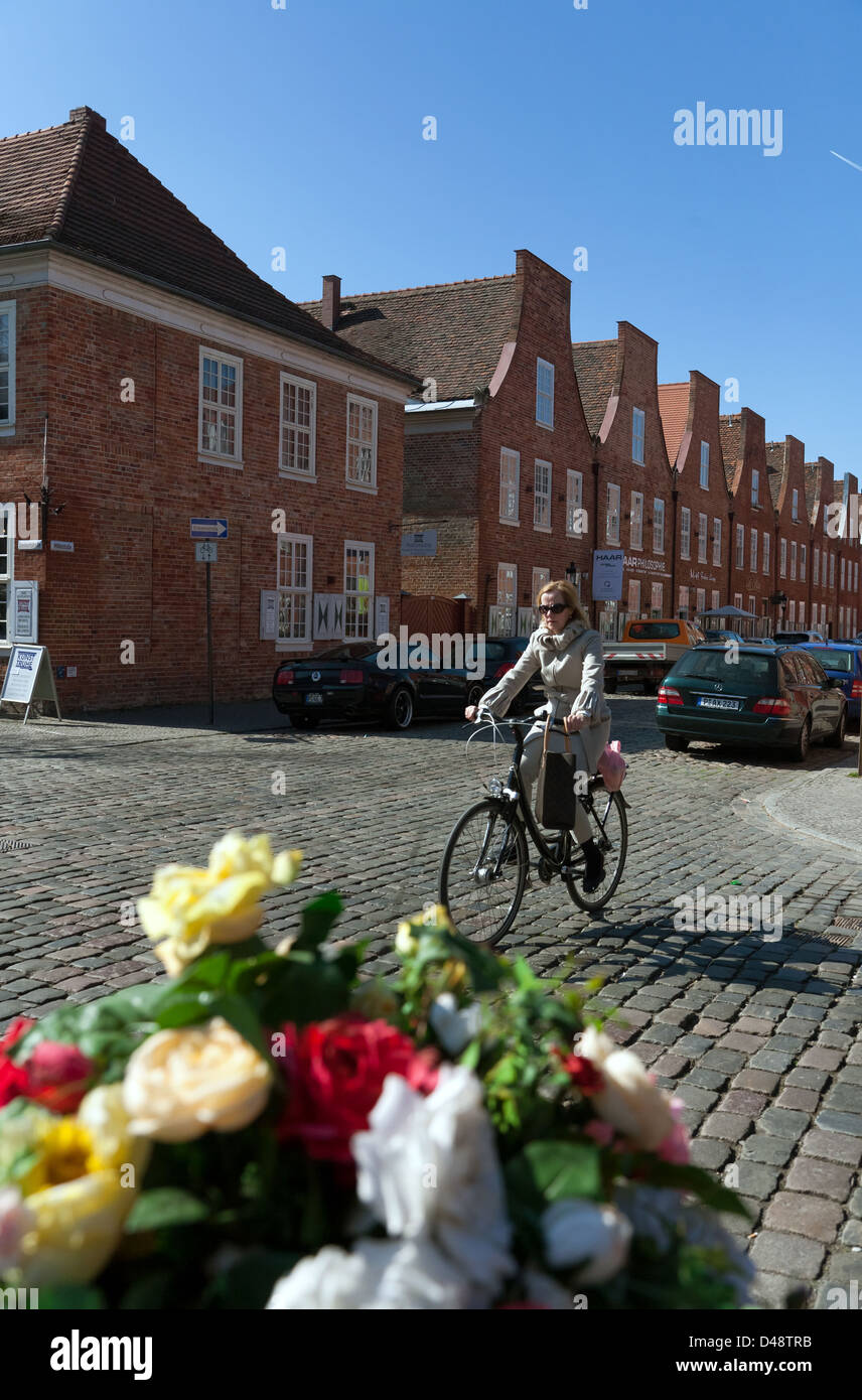 Potsdam, Germany, HollaIndian homes in the neighborhood Stock Photo
