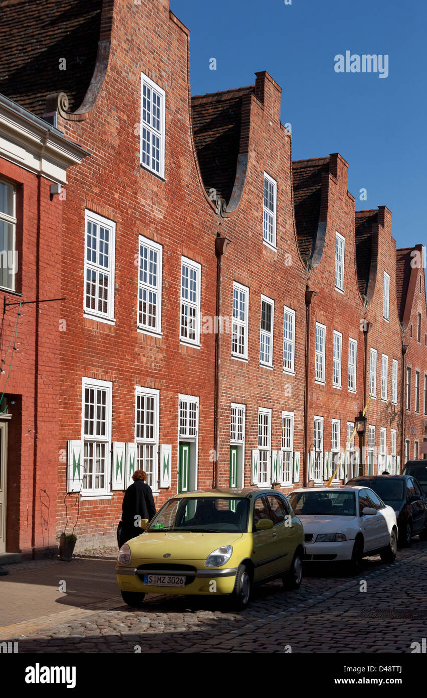 Potsdam, Germany, HollaIndian homes in the neighborhood Stock Photo