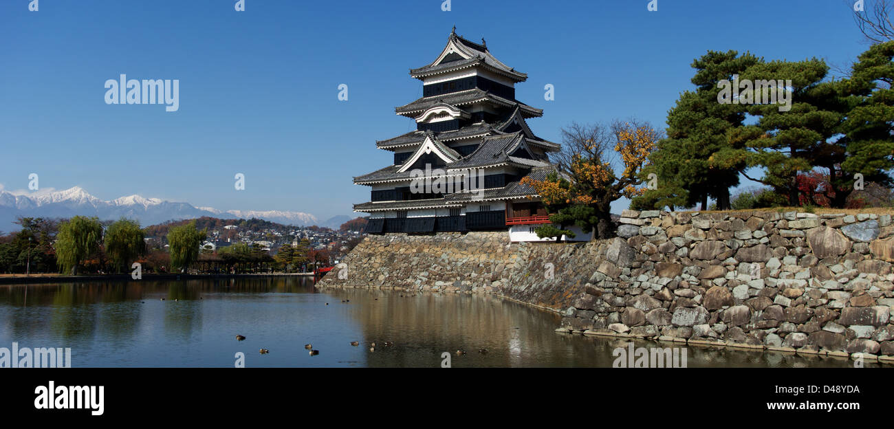 Matsumoto Castle Panorama Stock Photo