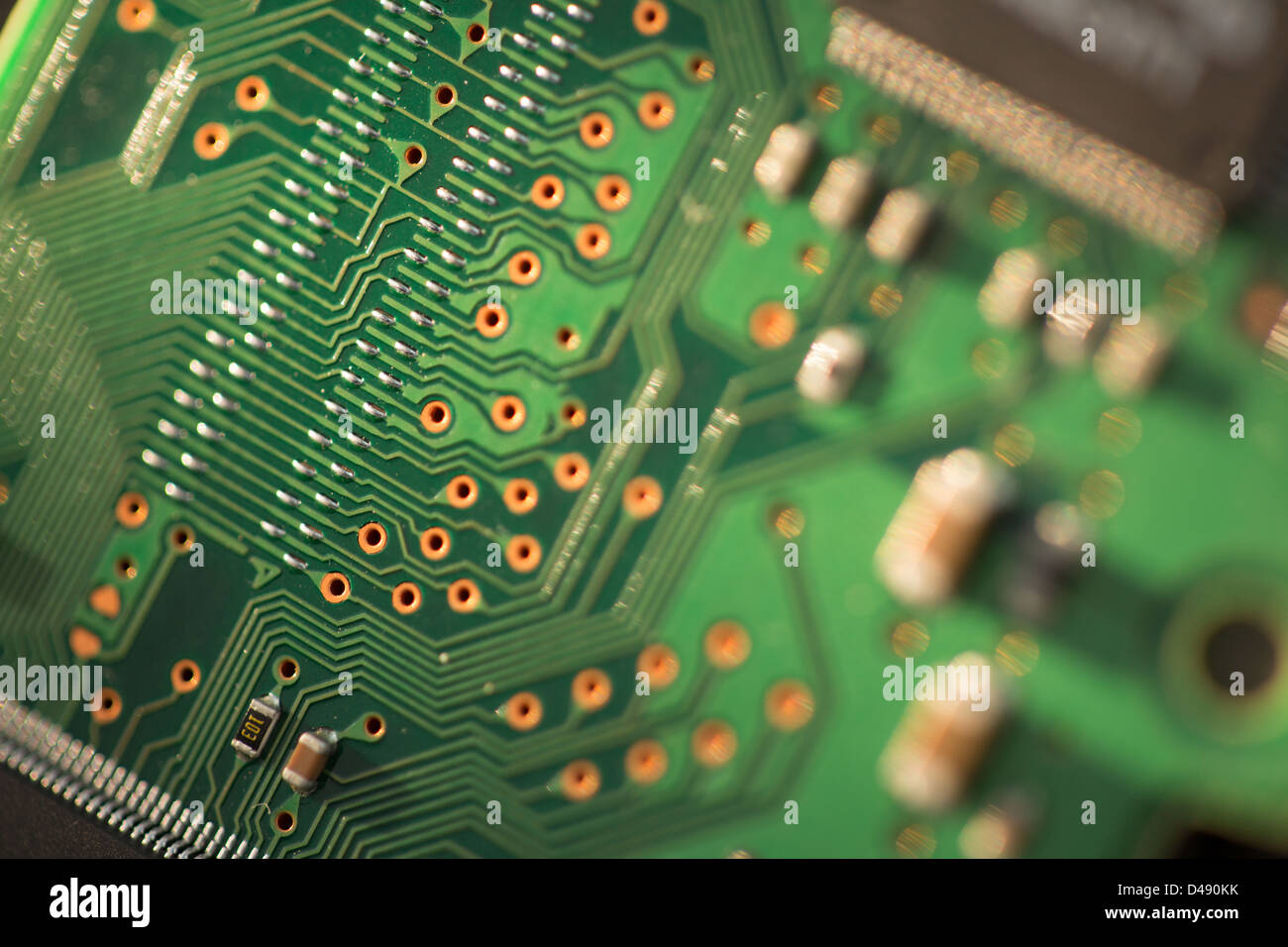 Close up of Printed Circuit Board Stock Photo - Alamy