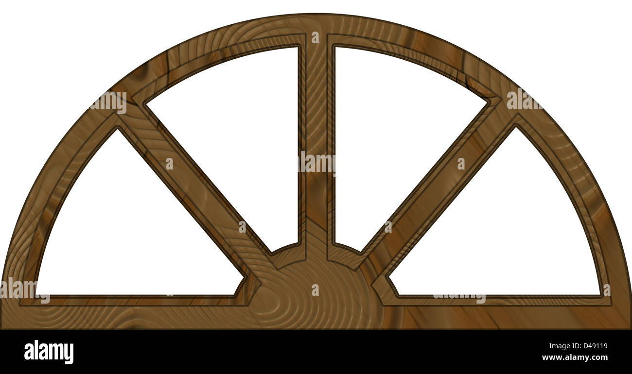 Isolated Double Layered Wide Arched Wooden Window Frame Stock Photo - Alamy