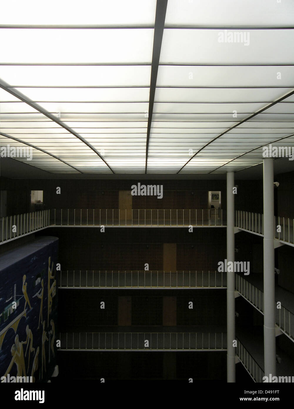 Arne Jacobsen's design of the Aarhus Town Hall, constructed between ...