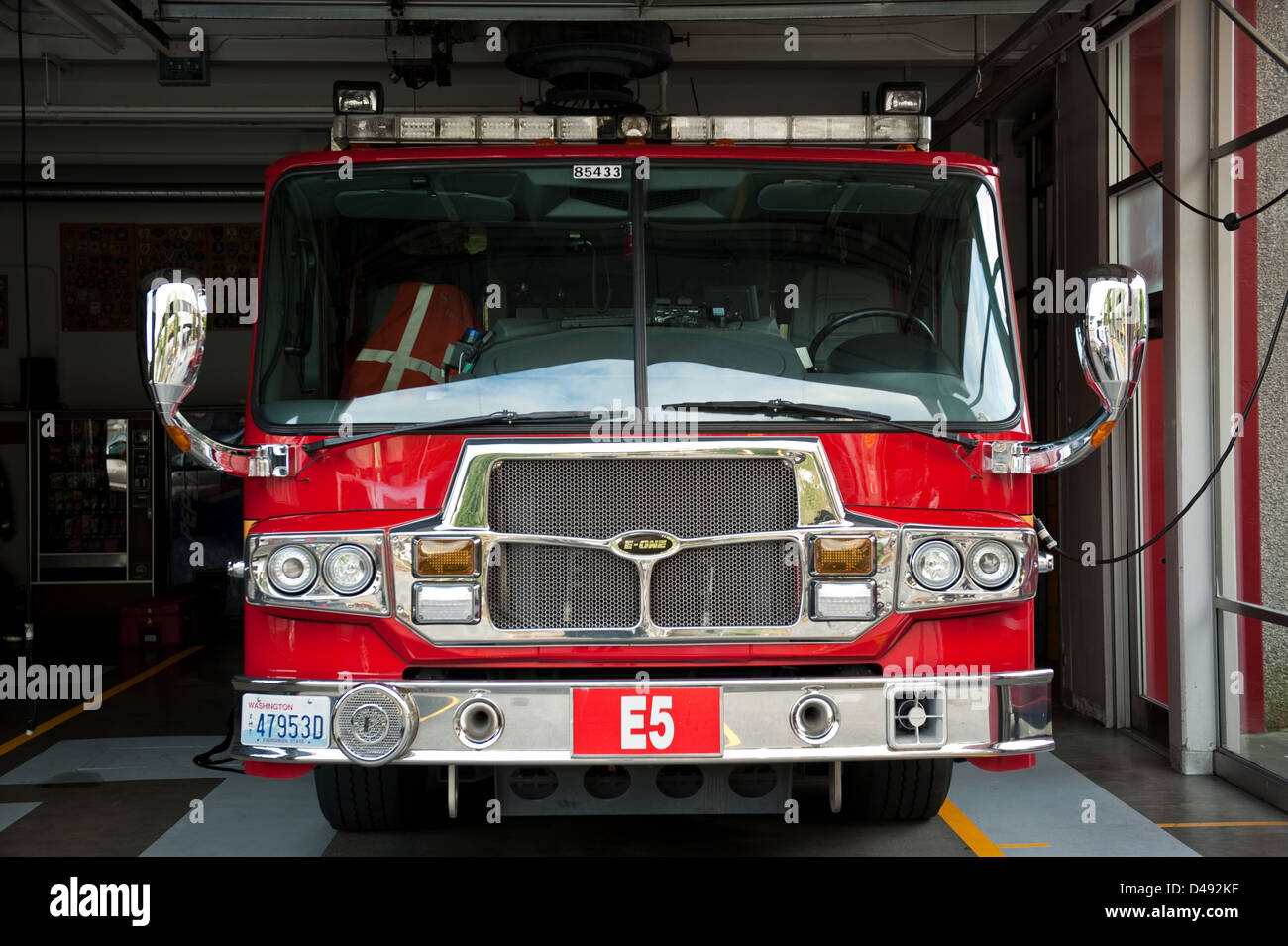 Seattle, USA, a fire truck Stock Photo