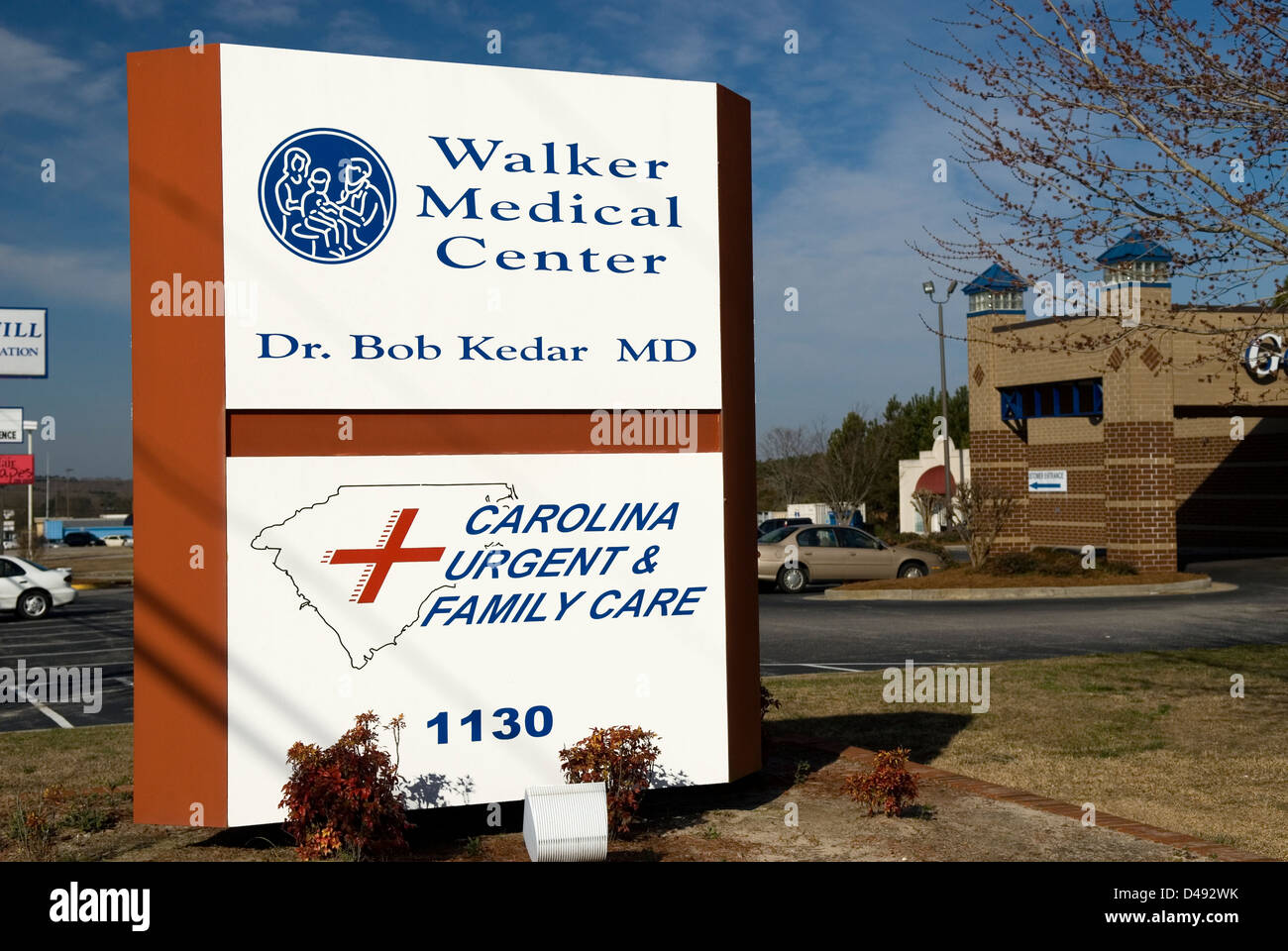 Walker Medical Center sign Lancaster SC USA Stock Photo