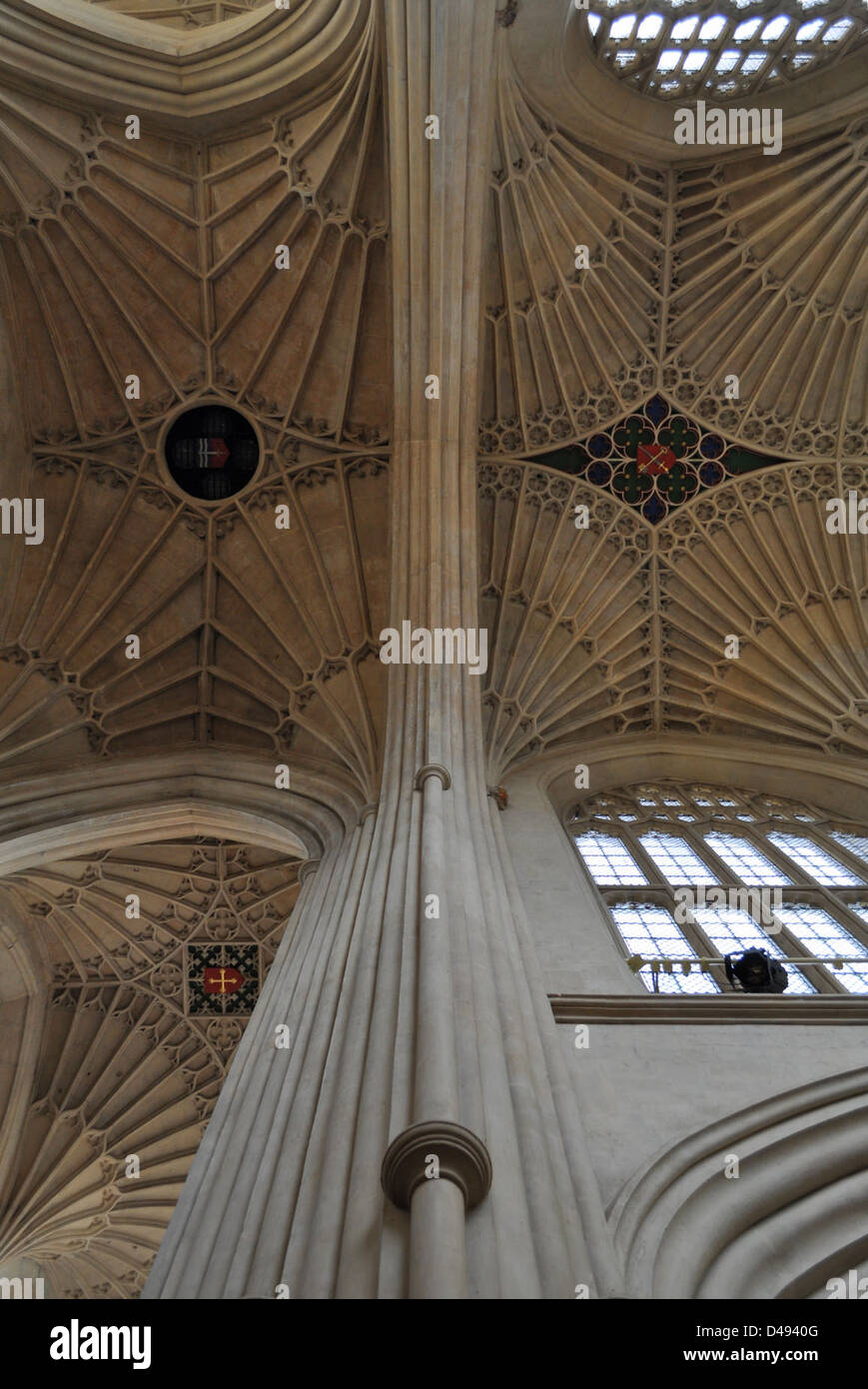 The vaults at the crossing of Bath Abbey, designed by George Gilbert ...
