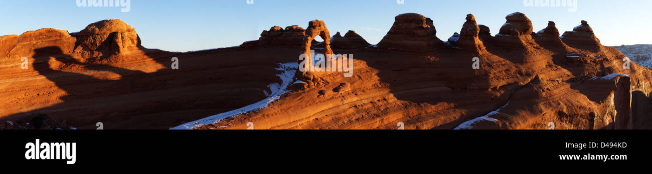 Delicate arch sunrise arches hi-res stock photography and images - Alamy