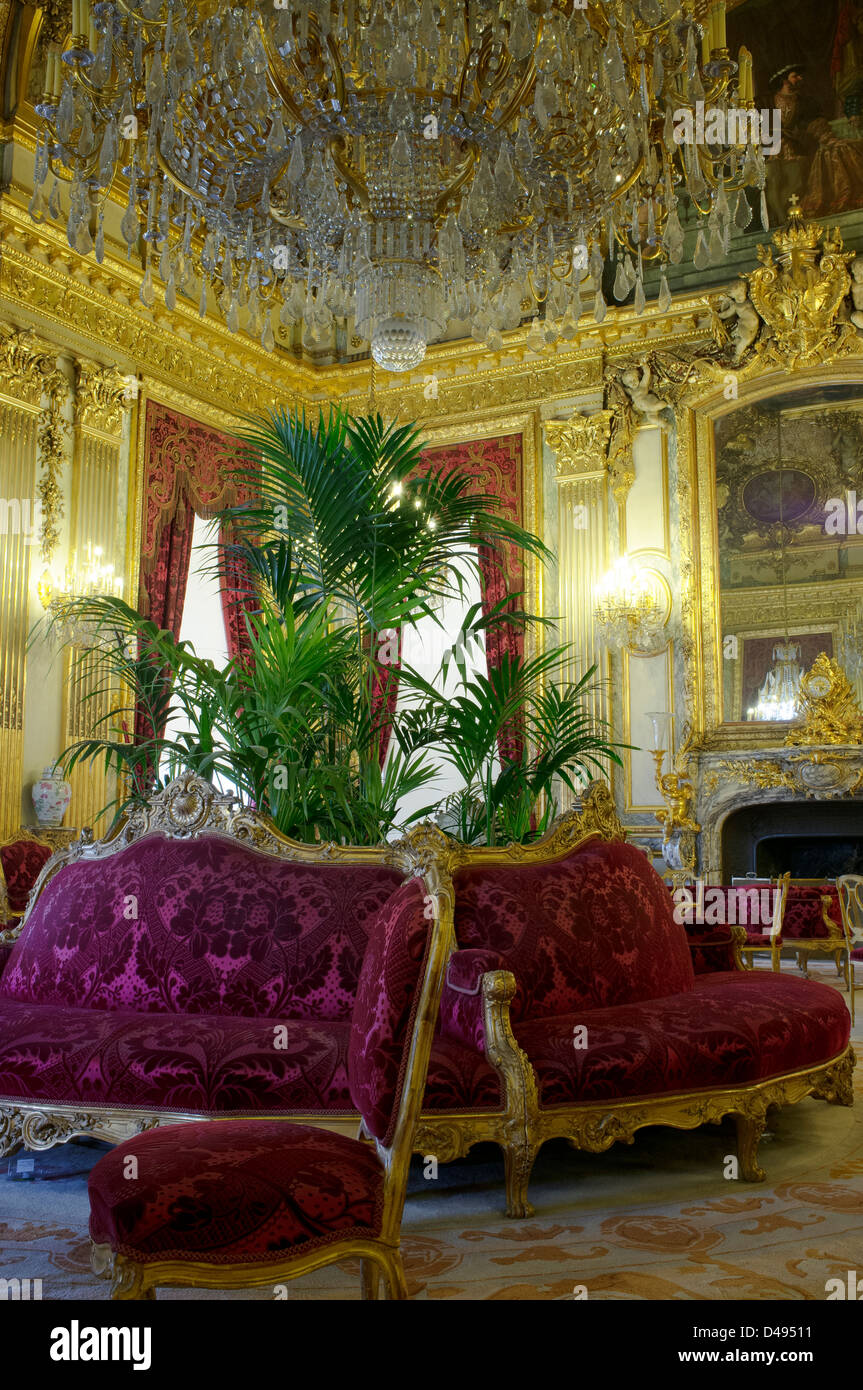 A Part of Napoleon III apartments, located at Louvre museum, Paris