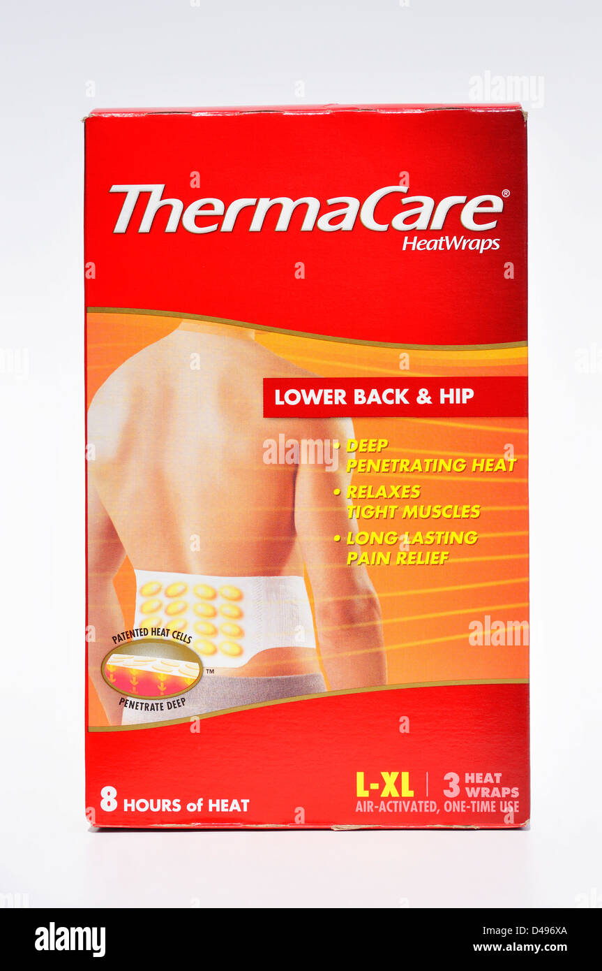 ThermaCare package - back pain relief Stock Photo - Alamy