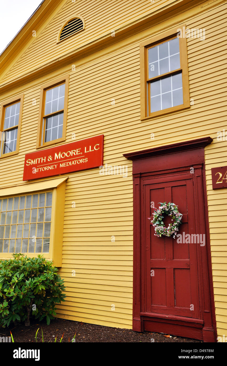 Attorney office in colonial style house in Avon, Connecticut Stock
