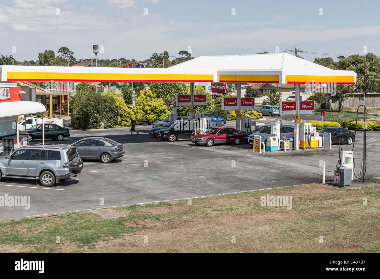 Coles branded Shell petrol station at Sunbury, Victoria, Australia