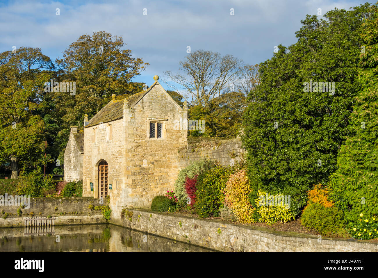 Entrance to Markenfield Hall near Ripon, North Yorkshire. Stock Photo