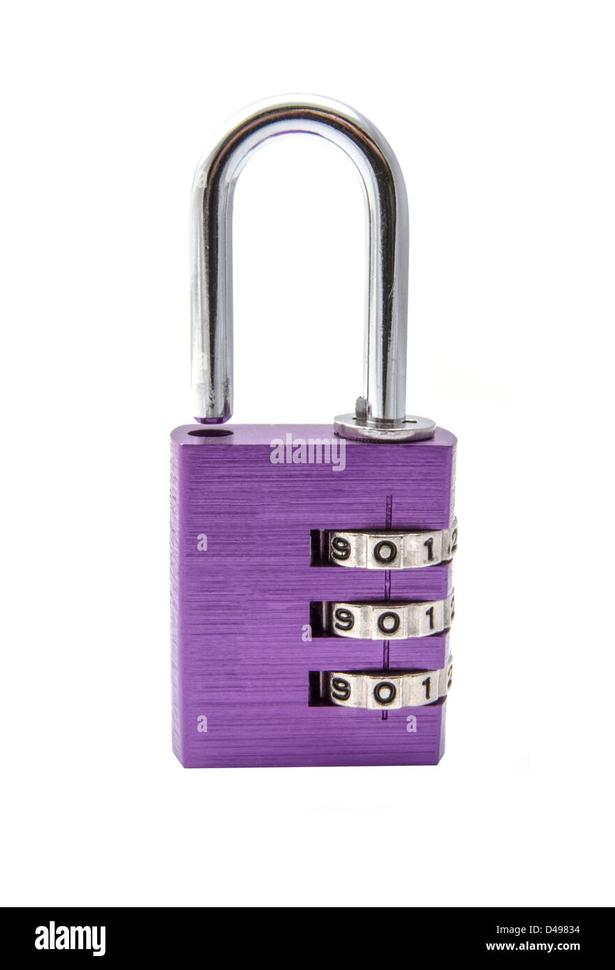 combination lock isolated on white background Stock Photo