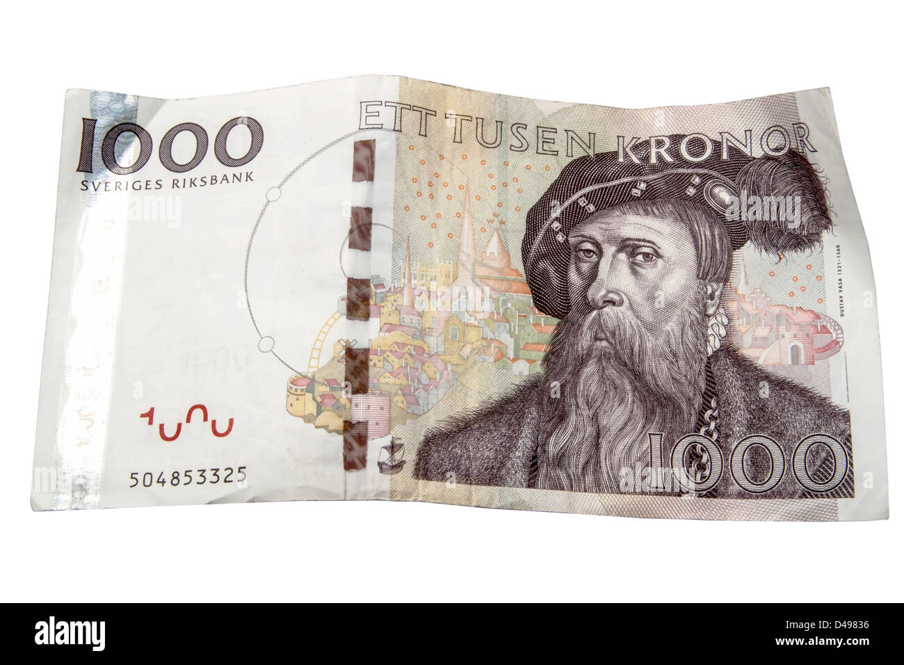 Swedish 1000 kronor isolated on white background Stock Photo - Alamy
