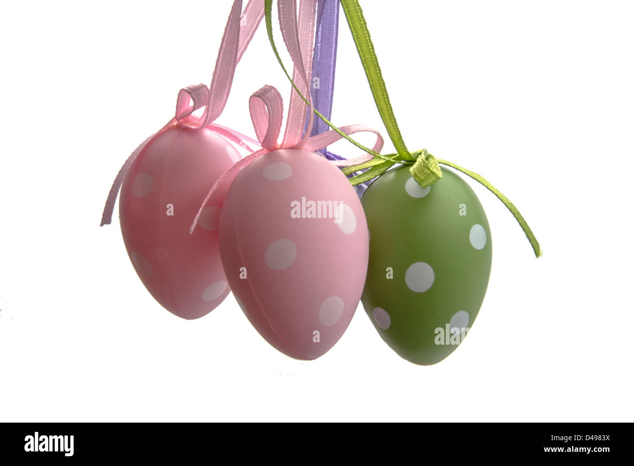 Colorful easter eggs isolated on white background Stock Photo - Alamy