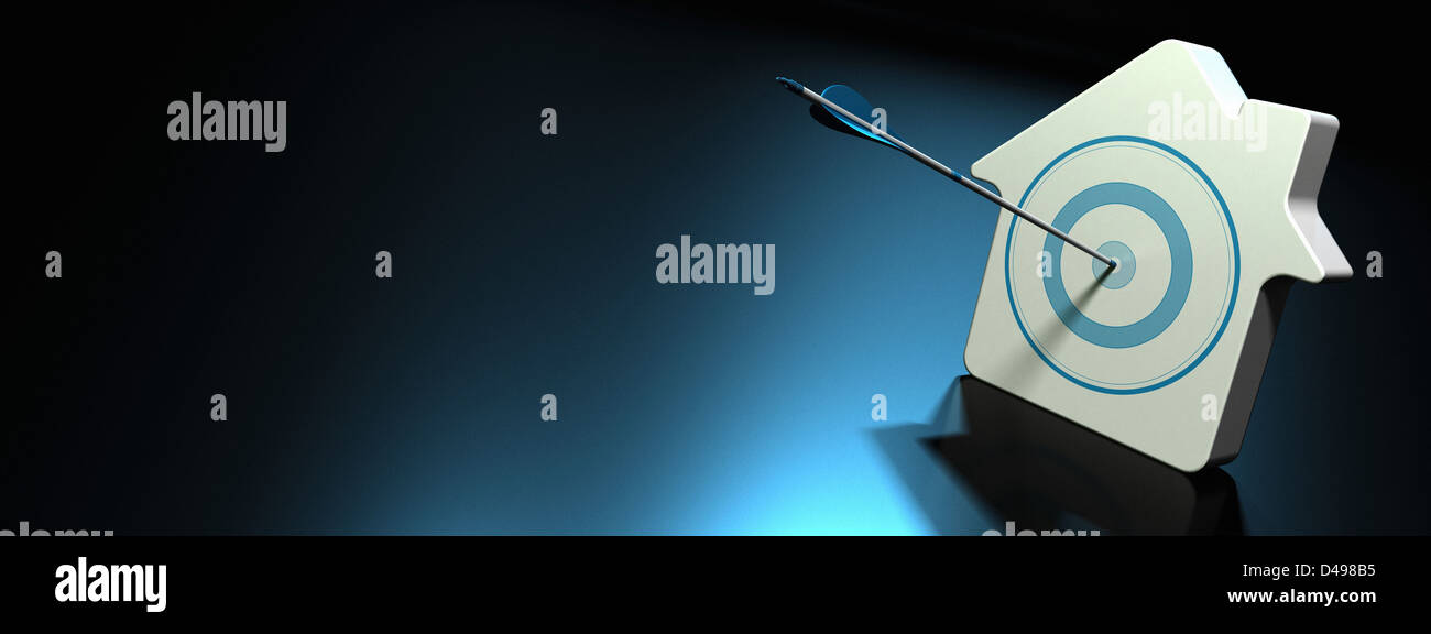 One arrow hitting center home hi-res stock photography and images - Alamy