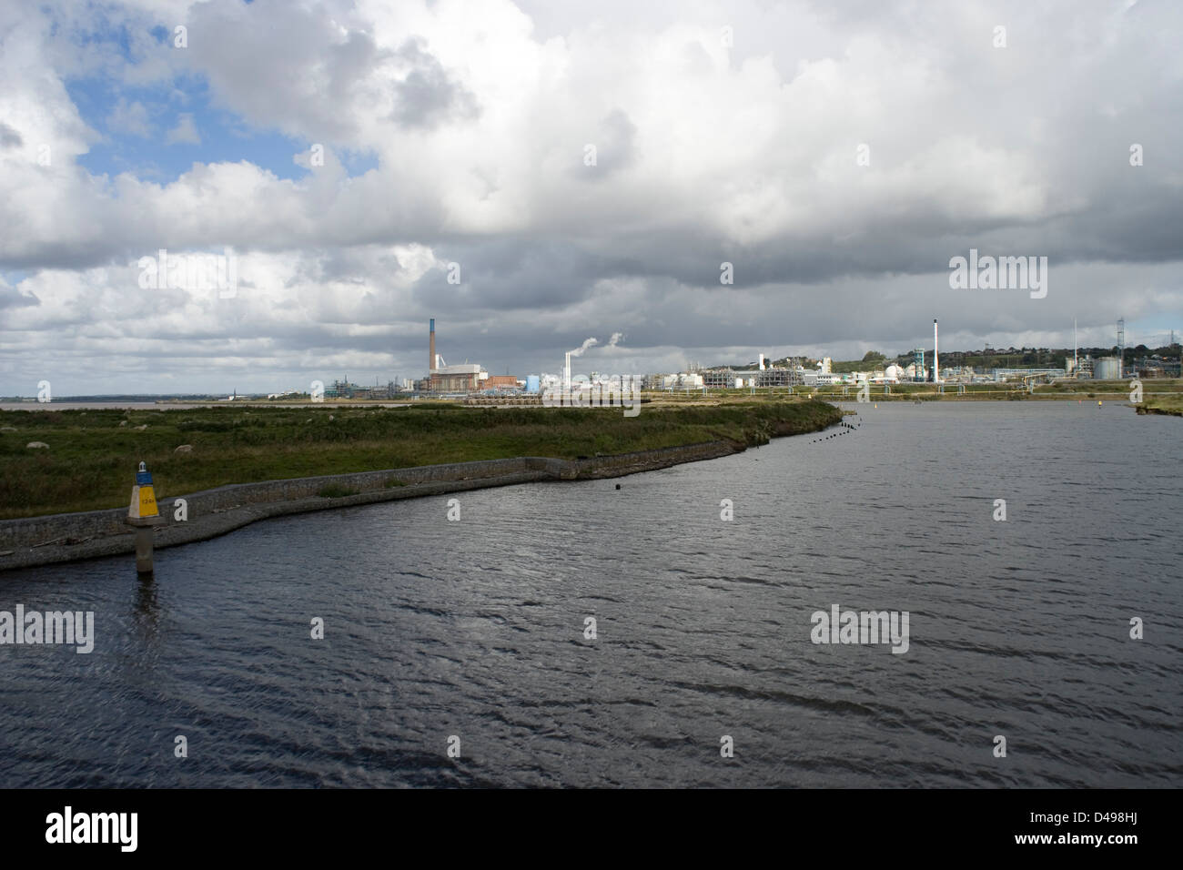 Looking towards Weston and Runcorn from the Manchester Ship Canal from
