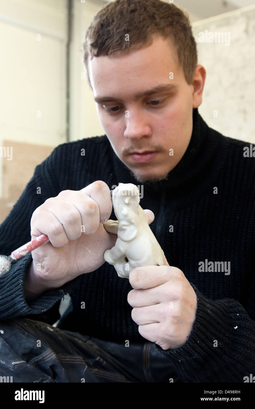 Berlin, Germany, training for civil engineering technicians in the Lehrbauhof Stock Photo