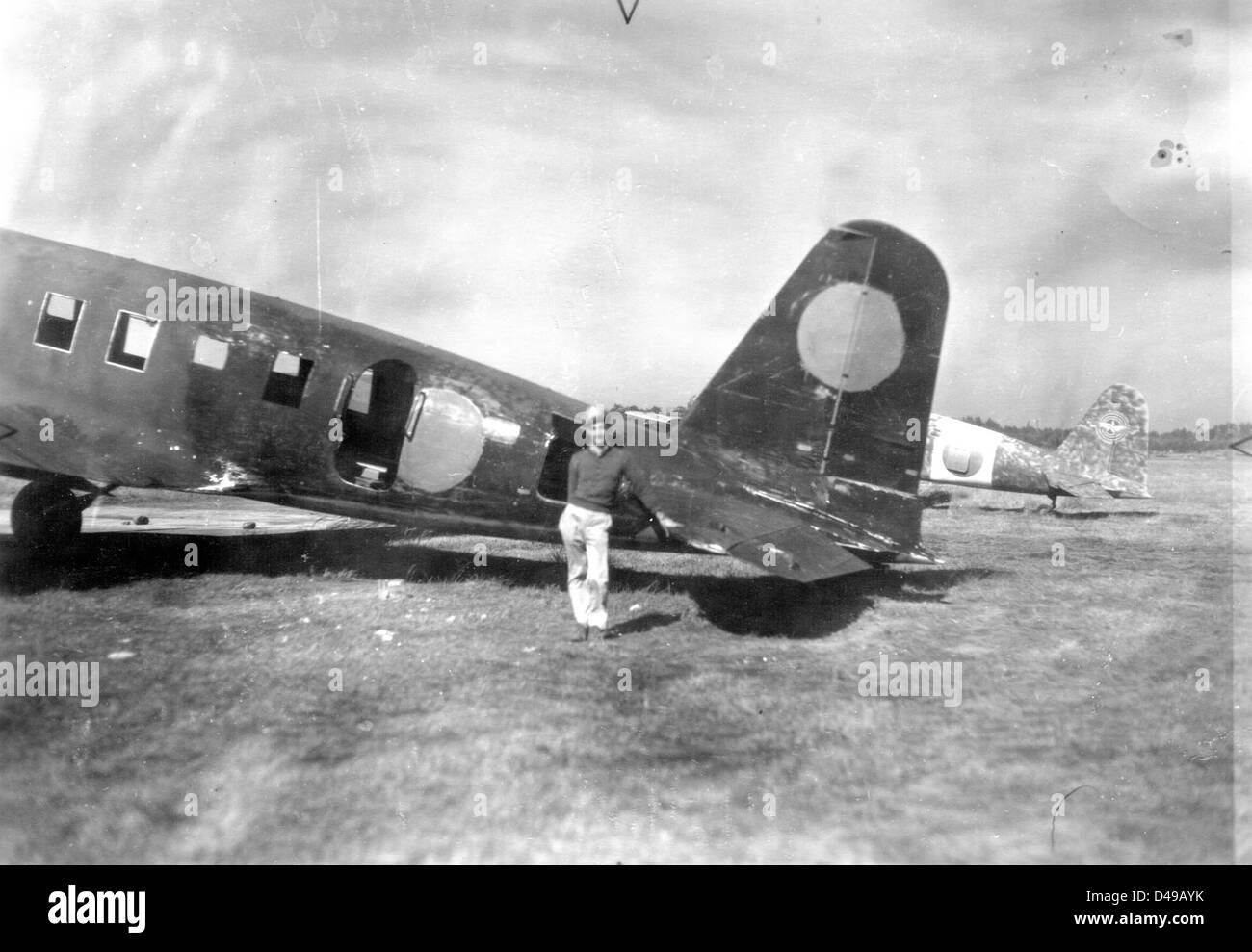 Mitsubishi Ki 57 “Topsy” light transport at Chofu Air Base, Japan, 1945 ...