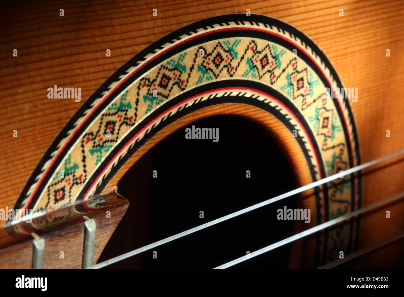 Detail of classical spanish guitar Stock Photo Alamy