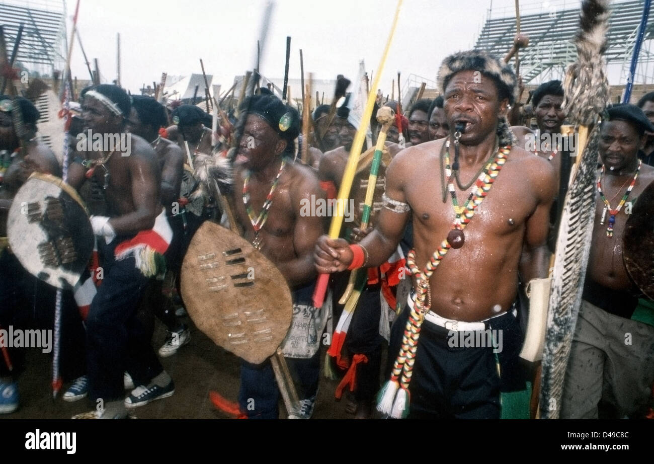 Johannesburg, South Africa, an election rally of the Inkatha Freedom