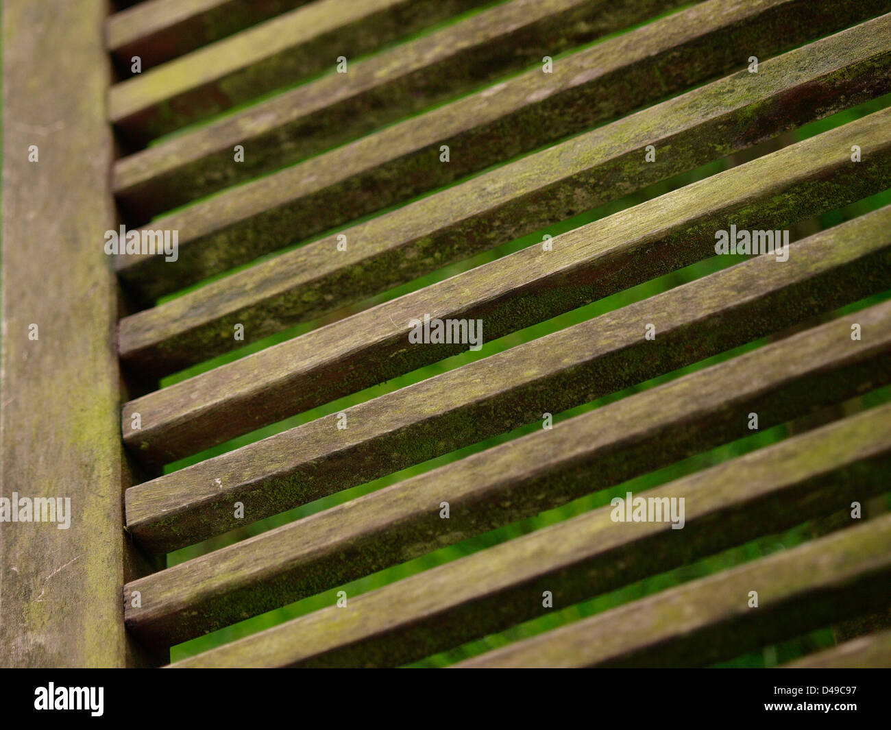 Slats Of Old Garden Bench Diagonal Lines Stock Photo 54296963 Alamy