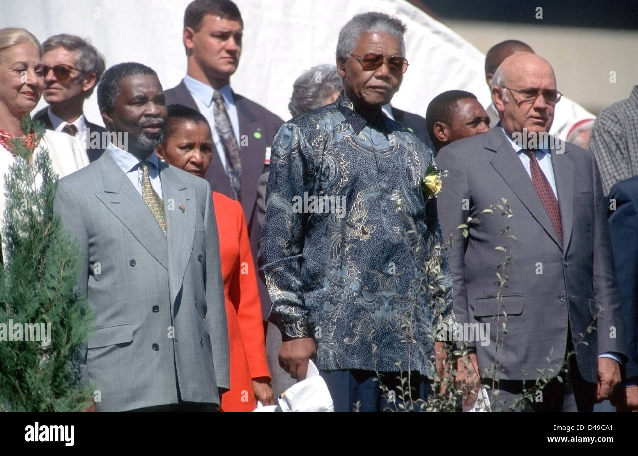 Pretoria, South Africa, Nelson Mandela, Thabo Mbeki and FW de Klerk Stock Photo