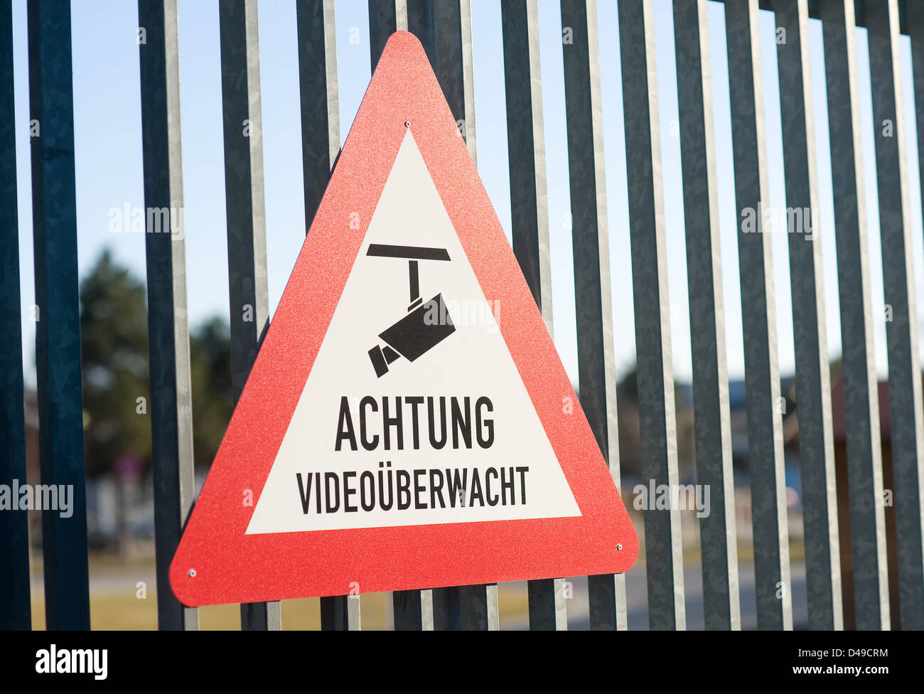 Vienna, Austria, sign Caution video surveillance Stock Photo Alamy