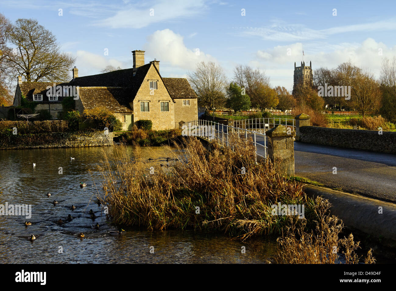 The 17th century mill house on the river Coln, Fairford