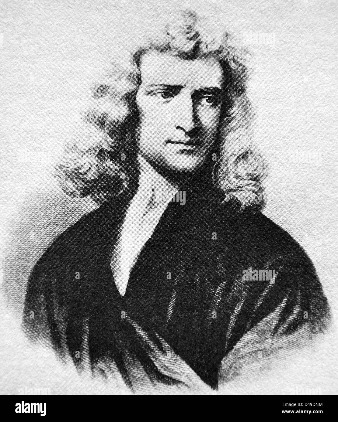 Isaac Newton, English physicist and mathematician Stock Photo
