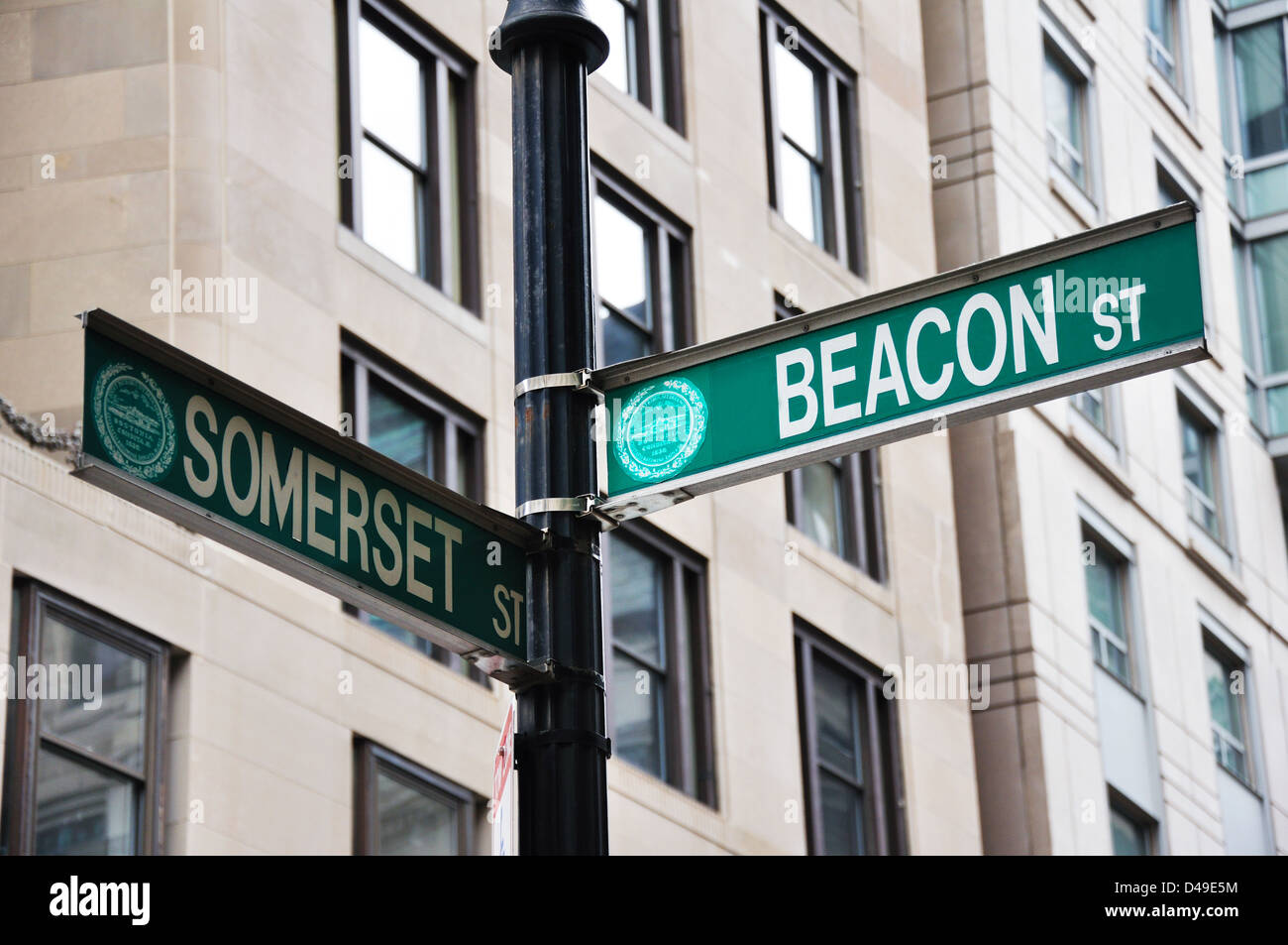 Residential parking permit sign in Beacon Hill neighborhood. Boston,  Massachusetts, USA Stock Photo - Alamy