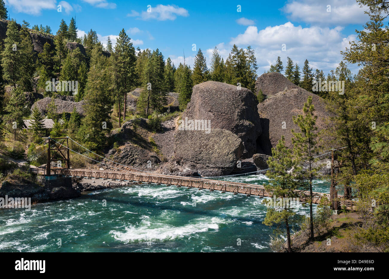 Spokane River at Bowl & Pitcher area of Riverside State Park; Spokane