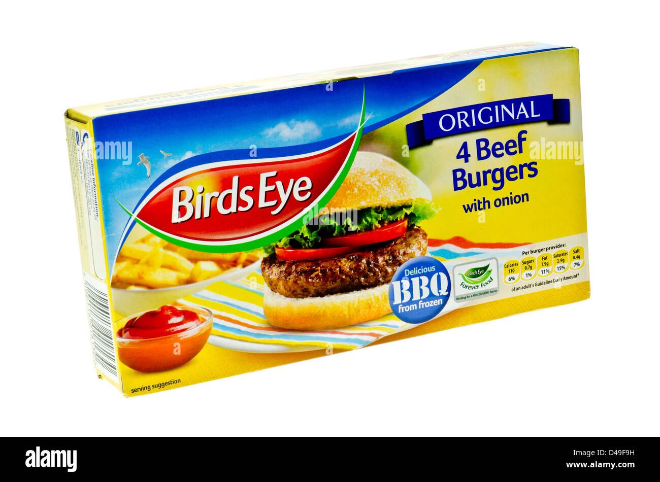 Box of Birds Eye Beef Burgers Stock Photo Alamy